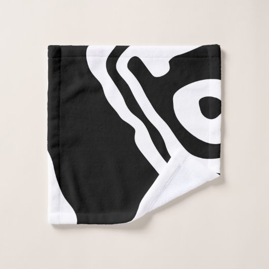 Into Deep : Abstrait noir & blanc (Gant de toilette)