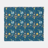 Into Space Cosmos Pattern   Fleece Deken (Voorkant (Horizontaal))