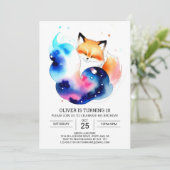 Into the Bossen Fox Party Verjaardag Kaart (Staand voorkant)