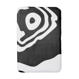 Into the Deep: Abstract Zwart & Wit Badmat