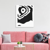 Into the Deep: Abstract Zwart & Wit Canvas Afdruk (Insitu (Woonkamer))