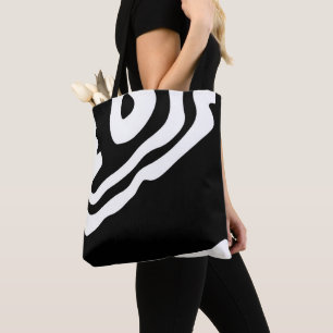 Into the Deep: Abstract Zwart & Wit Draagtas