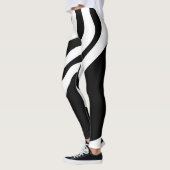 Into the Deep: Abstract Zwart & Wit Leggings (Links)
