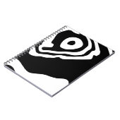 Into the Deep: Abstract Zwart & Wit Notitieboek (Linkerzijde)