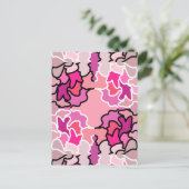 Into the Pink Mid Century geometrische patroonkuns Briefkaart (Staand voorkant)