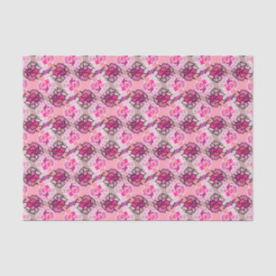 Into the Pink Mid Century geometrische patroonkuns Tissuepapier