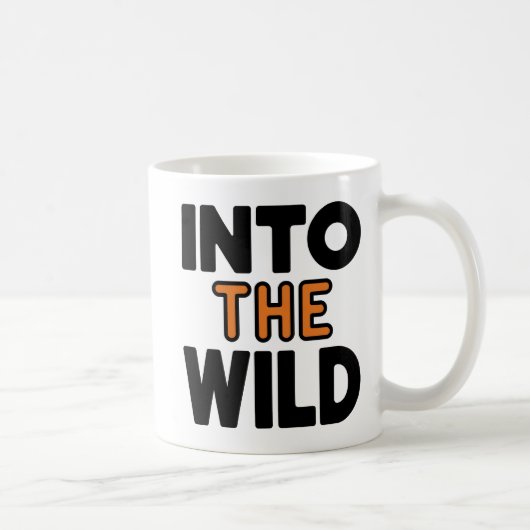 Into the Wild Bold Adventure Typography Koffiemok (Rechts)