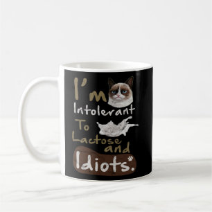 Intolerant voor lactose en idioten Kitten Angry Ca Koffiemok