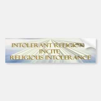 Intolerante religies bumpersticker