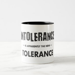 Intolerantie is blijkbaar de nieuwe tolerantie tweekleurige koffiemok