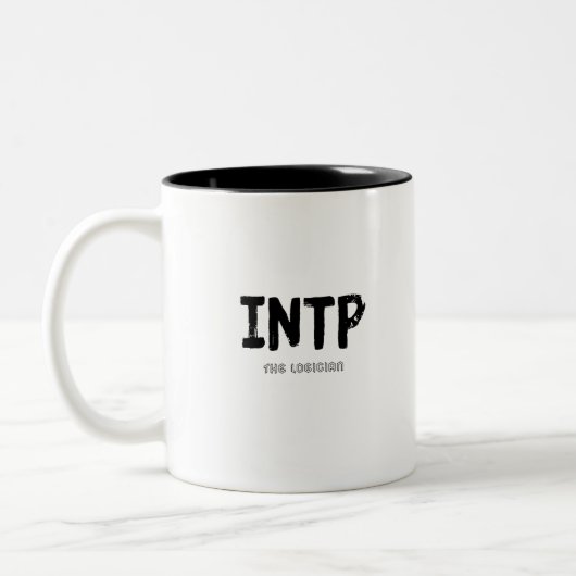 INTP - The Logician (Black) Tweekleurige Koffiemok (Links)