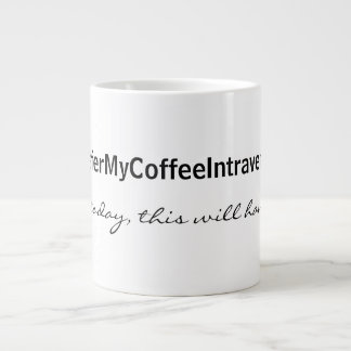 Intraveneus koffie extra grote mok