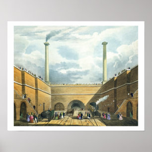 Intrede van de Spoorweg bij Edge Hill, Liverpool,  Poster