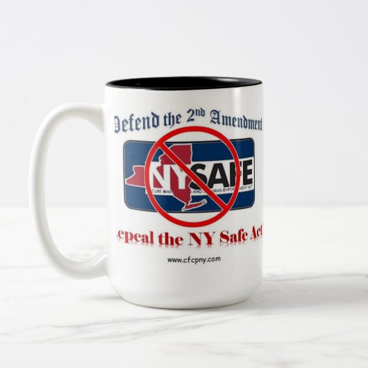 Intrekken van de NY Safe Act Cofee Mok (Links)