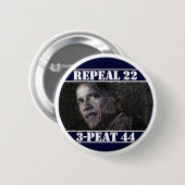 Intrekking 22e amendement ronde button 5,7 cm (Voorkant /achterkant)