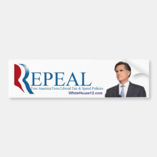 Intrekking:  De republikeinse campagneslogan van 2 Bumpersticker