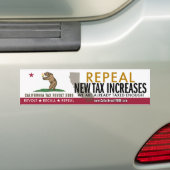 Intrekking nieuwe BTW-verhogingen Bumpersticker CA (Op auto)