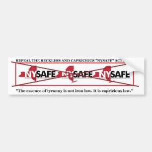 Intrekking NY SAFE ACT bumpersticker