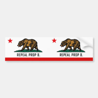 Intrekking Prop 8 - California Double Beer Bumpersticker