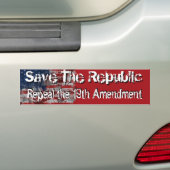 Intrekking van de 19e bumpersticker (Op auto)