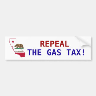 Intrekking van de Californische gasbelasting Bumpersticker