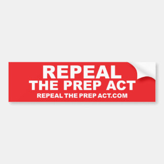 Intrekking van de PREP Act bumpersticker