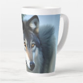 Intrépide Loup Arctique, Latte Mug (Angle droit)