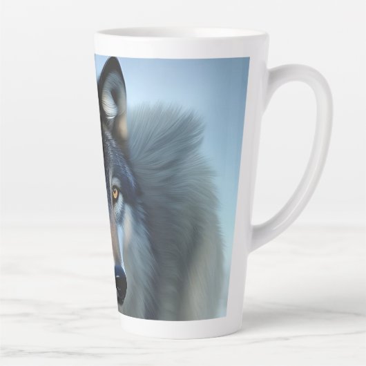 Intrépide Loup Arctique, Latte Mug (Droite)