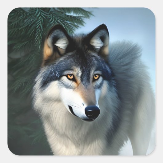 Intrépide Loup De L'Arctique, Stickers (Devant)