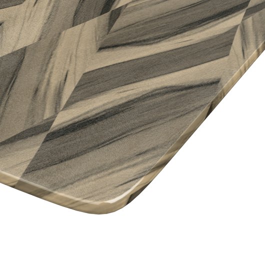 Intricate bruine marmer-patroon snijplank (Hoek)