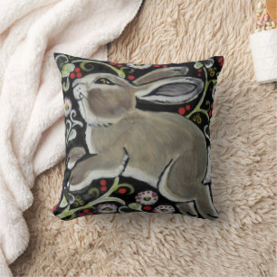 Intricate Bunny Rabbit Kerstwinter Pillow Kussen