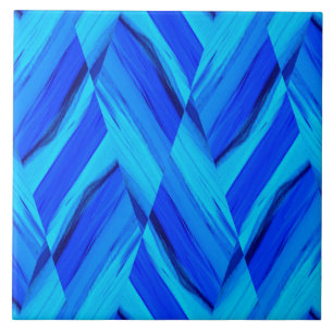 Intricate Cobalt Blue Marble Pattern Tegeltje