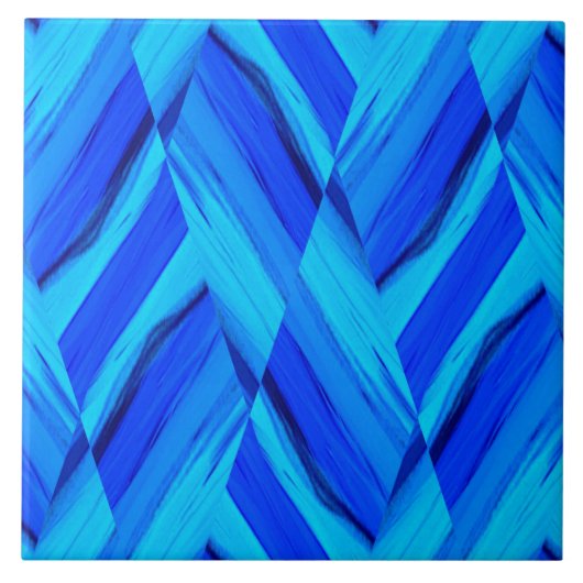 Intricate Cobalt Blue Marble Pattern Tegeltje (Voorkant)