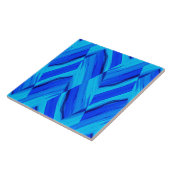 Intricate Cobalt Blue Marble Pattern Tegeltje (Zijkant)