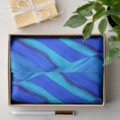 Intricate Cobalt Blue Marble Pattern Tissuepapier (Geschenk)