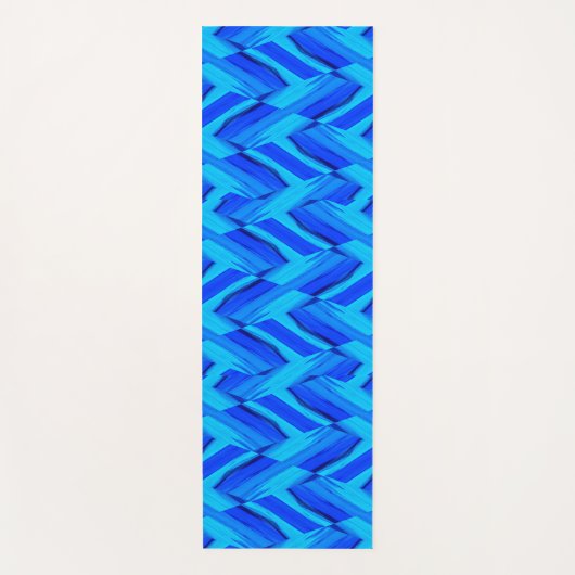 Intricate Cobalt Blue Marble Pattern Yogamat (Voorkant)