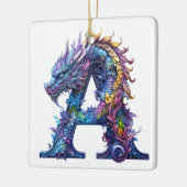 Intricate Dragon - letter A Ceramic Ornament (Links)