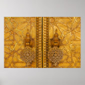 Intricate filigree gates of the Fez palace Poster (Voorkant)