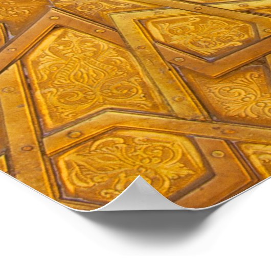 Intricate filigree gates of the Fez palace Poster (Hoek)