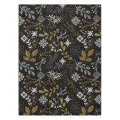 Intricate floral pattern with gold and white  tafelkleed (Voorkant)