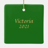 Intricate Gold Celtic Butterfly Personalized Keramisch Ornament (Achterkant)