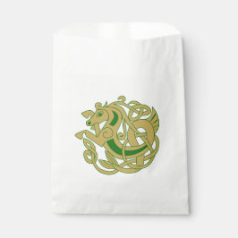 Intricate Gold Celtic Horse Bedankzakje