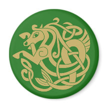 Intricate Gold Celtic Horse