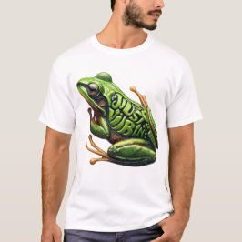 Intricate Green Frog Just Vibin' T-shirt