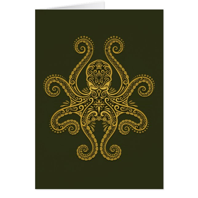 Intricate Green Octopus (Voorkant)