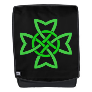 Intricate Looped Vivid Green Irish Celtic Knot Rugtassen