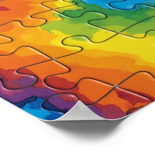 Intricate Macro: Jigsaw Puzzle Interlocking Art Poster (Hoek)