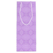 INTRICATE PASTEL PAARSE PATRONEN WIJN CADEAUTAS (Achterkant)