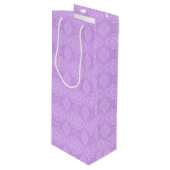 INTRICATE PASTEL PAARSE PATRONEN WIJN CADEAUTAS (Voorkant Gekanteld)