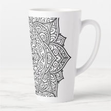 Intricate Zwarte Lijn Mandala Kunst